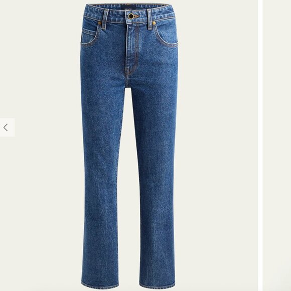 Khaite The Vivian Cropped Boot-Cut Jeans sz 28 - Picture 1 of 8